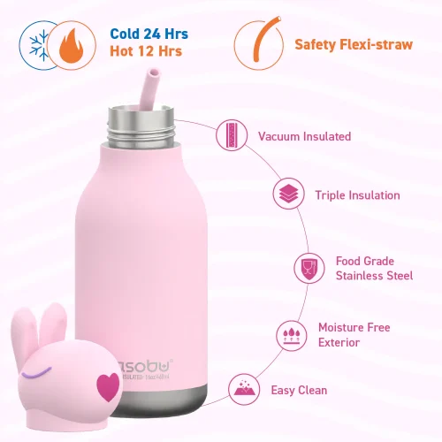 ASOBU BESTIE BOTTLE 16 OZ - BUNNY - Image 3