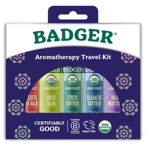 BADGER AROMATHERAPY TRAVEL KIT (5 x .15OZ STICKS)