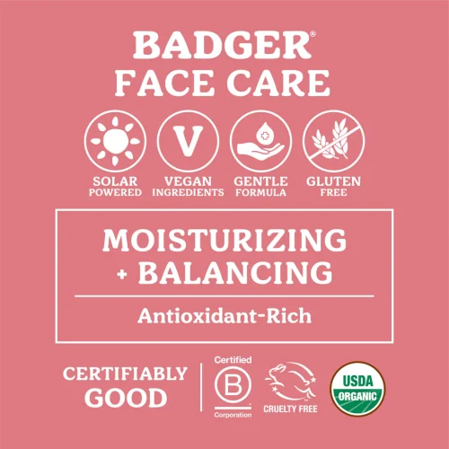 BADGER FACE OIL DAMASCUS ROSE - FOR DELICATE SKIN 1 OZ - Image 3