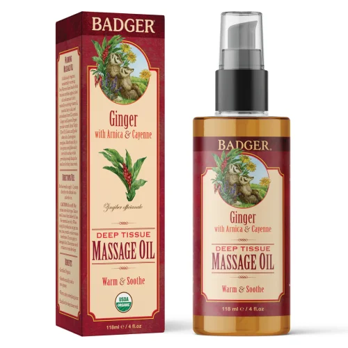 BADGER MASSAGE OIL GINGER 4 OZ - Image 3