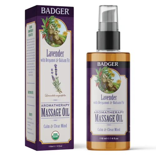 BADGER MASSAGE OIL LAVENDER 4 OZ - Image 4