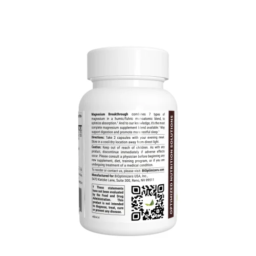 BIOPTIMIZERS MAGNESIUM BREAKTHROUGH 60CT - Image 2