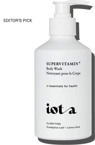 IOTA SUPERVITAMIN BODY WASH+ 10FL OZ, CLARIFYING - LEMONGRASS + EUCALYPTUS LEAF