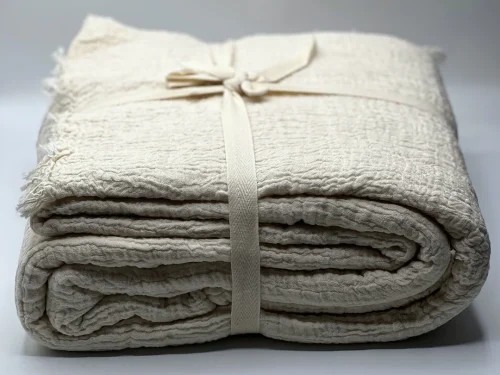 TH CRINKLED MUSLIN BLANKET BEIGE