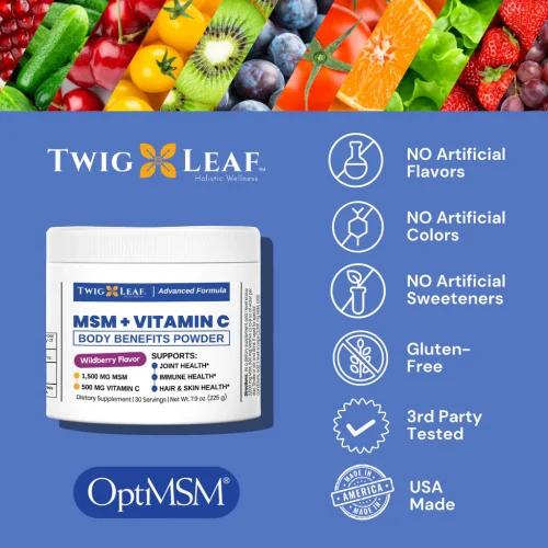 MSM + VITAMIN C | Body Benefits Powder 7.9 oz - Image 2