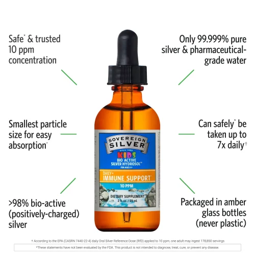 SOVEREIGN SILVER KIDS DAILY IMMUNE SUPPORT - DROPPER 4 OZ - Image 3