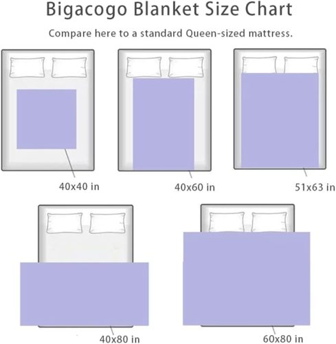 CHUNKY KNIT BLANKET PALE PURPLE - Image 4