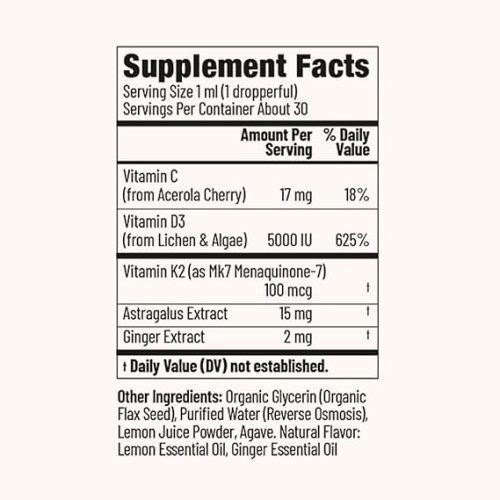 ECOSYS IMMUNITY VITAMIN + HERBAL DROPS 1 FL OZ - Image 2