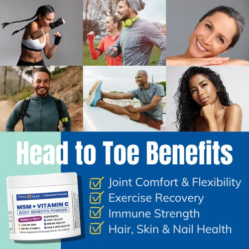 MSM + VITAMIN C | Body Benefits Powder 7.9 oz - Image 4
