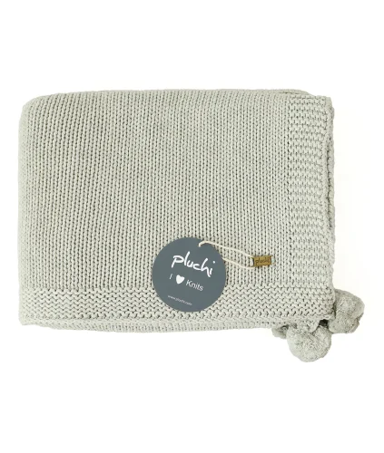 CHUNKY KNIT BLANKET VANILLA - Image 2