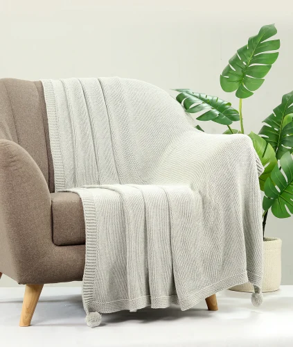 CHUNKY KNIT BLANKET VANILLA