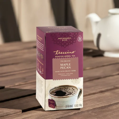 TEECCINO MAPLE PECAN ROASTED HERBAL TEA - 25 TEA BAGS - Image 3