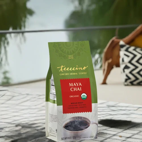 TEECCINO MAYA CHAI CHICORY HERBAL COFFEE 11 OZ BAG - Image 3