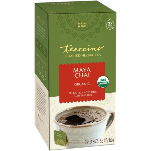 TEECCINO MAYA CHAI ROASTED HERBAL TEA - 25 TEA BAGS