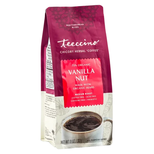 TEECCINO VANILLA NUT CHICORY HERBAL COFFEE 11 OZ BAG