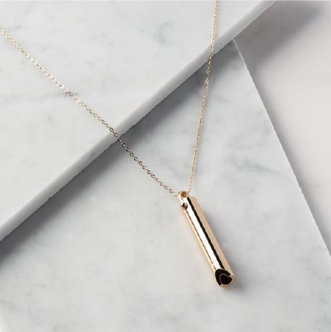 SHIFT PENDANT & CHAIN - 14K GOLD