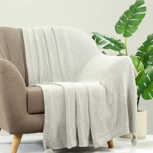 CHUNKY KNIT BLANKET VANILLA