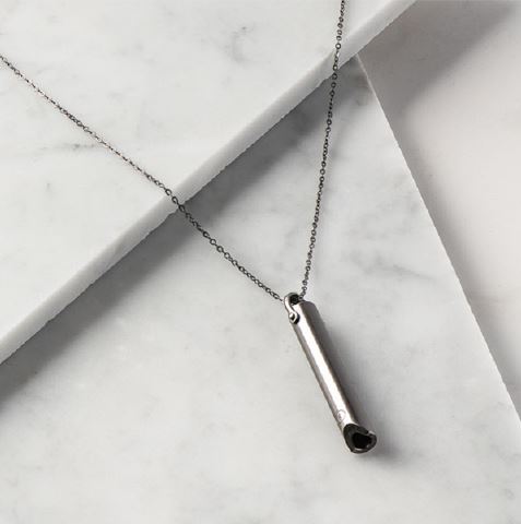 SHIFT PENDANT & CHAIN - MATTE SLATE