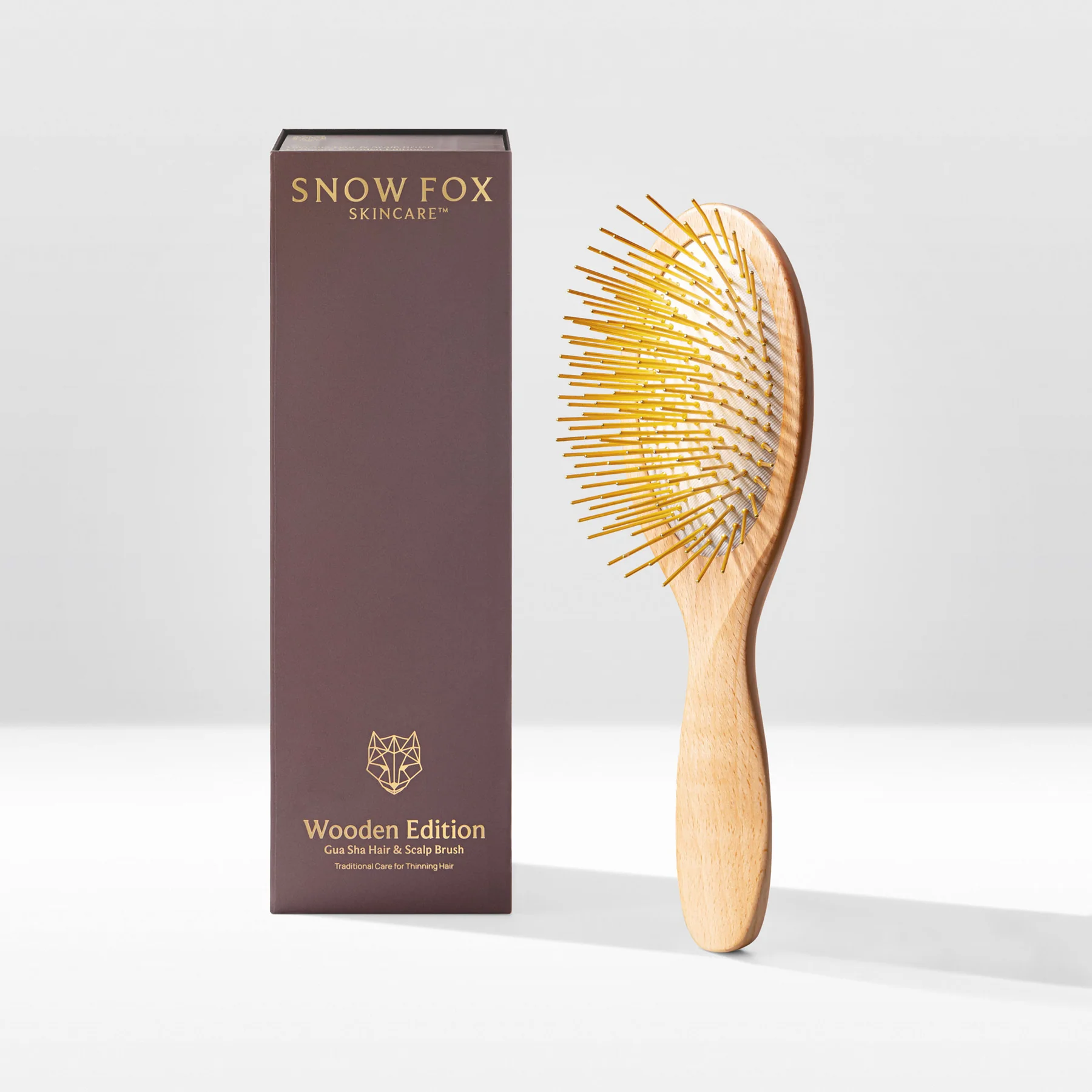 GUA SHA HAIR & SCALP BRUSH - PREMIUM WOODEN EDITION